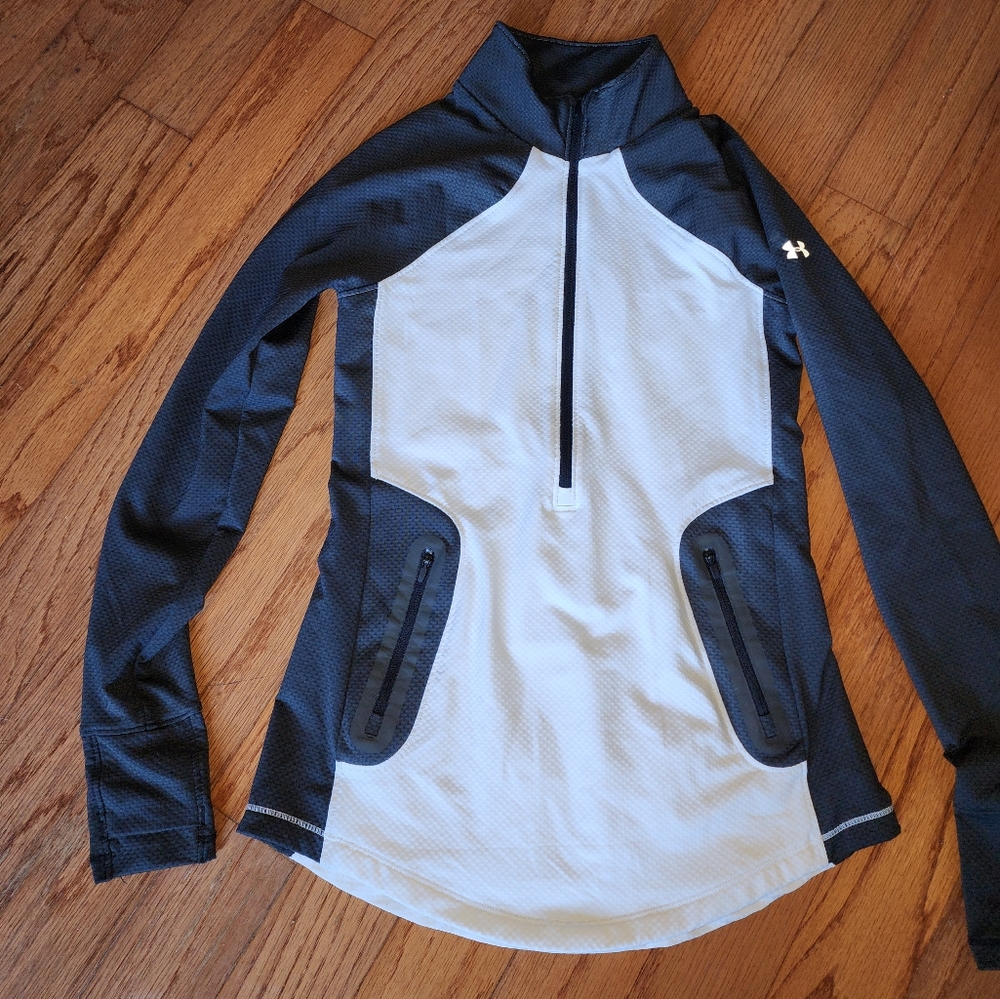 Under armor coldgear reactor gray/white XS